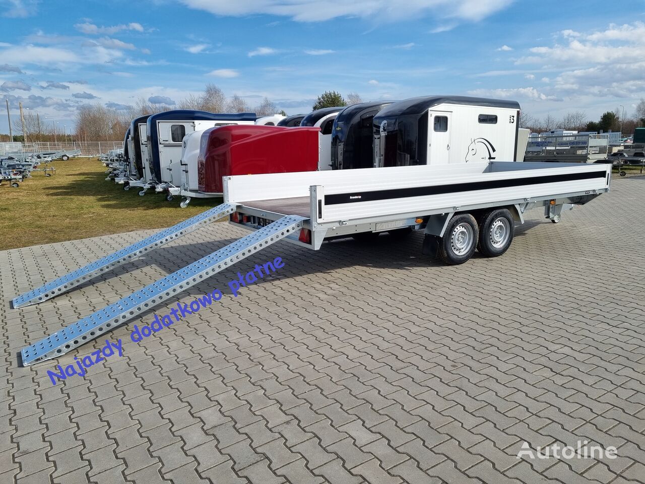 Nieuw Open/ Plateau aanhangwagen Brenderup 5520 WATB 3,5T GVW 517x204 cm 5m long trailer platform: afbeelding 24