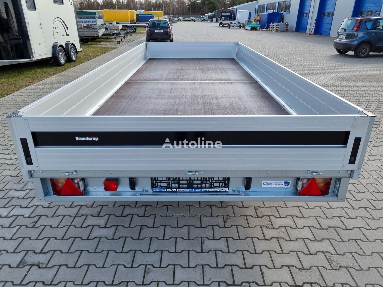 Nieuw Open/ Plateau aanhangwagen Brenderup 5520 WATB 3,5T GVW 517x204 cm 5m long trailer platform: afbeelding 5