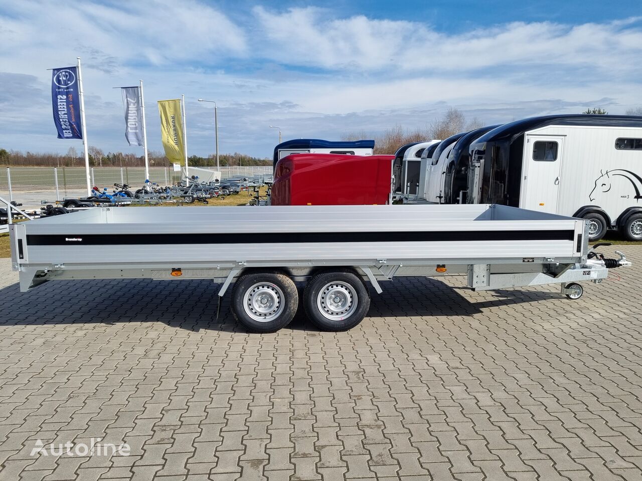 Nieuw Open/ Plateau aanhangwagen Brenderup 5520 WATB 3,5T GVW 517x204 cm 5m long trailer platform: afbeelding 3