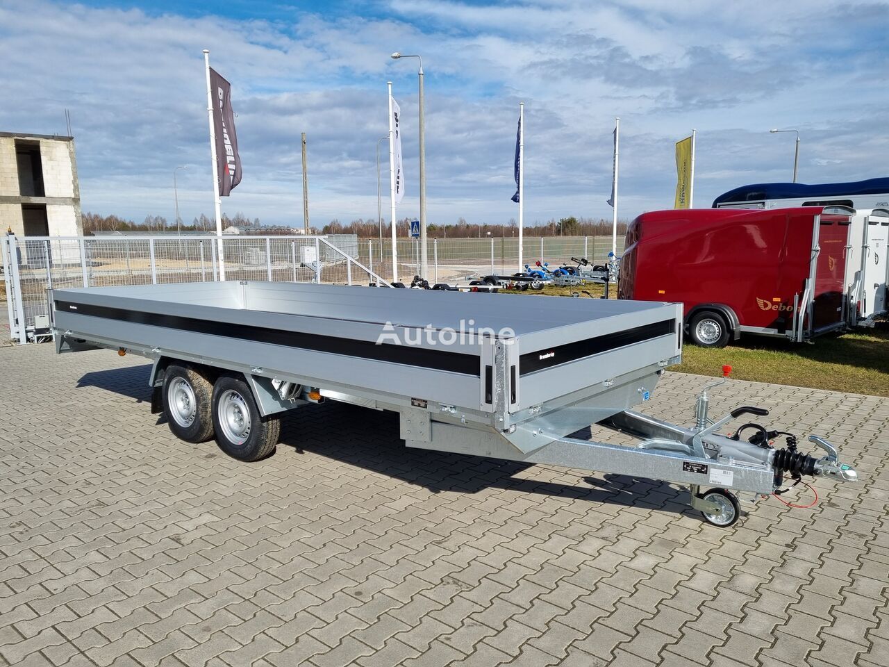 Nieuw Open/ Plateau aanhangwagen Brenderup 5520 WATB 3,5T GVW 517x204 cm 5m long trailer platform: afbeelding 2