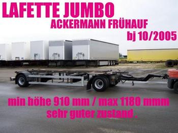 Ackermann LAFETTE JUMBO 910 - 1180 mm zwillingsbereift 2 x - Containertransporter/ Wissellaadbak aanhangwagen