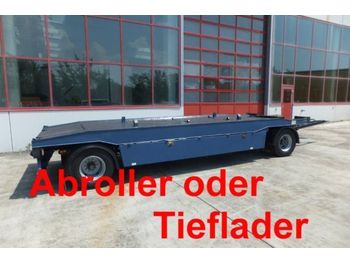 Jung 2 Achs Abrollmuldenanhänger oder Tieflader  - Containertransporter/ Wissellaadbak aanhangwagen