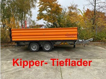 Kipper aanhangwagen Möslein  13 t Tandemkipper- Tieflader-- Neuwertig --: afbeelding 1