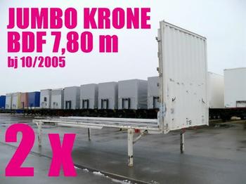 Krone WECHSELBRÜCKE PLATEAU JUMBO 7,80 2 x - Open/ Plateau aanhangwagen