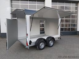 Nieuw Verkoopwagen trailershop Verkaufsanhänger Infostand mit Laderampe: afbeelding 10