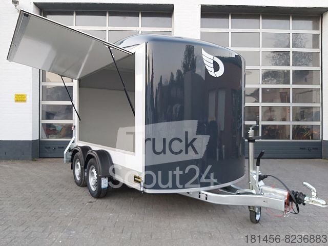 Nieuw Verkoopwagen trailershop Verkaufsanhänger Infostand mit Laderampe: afbeelding 2
