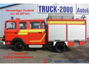 Bestelwagen gesloten laadbak, Bestelwagen met dubbele cabine Magirus Deutz 75E16 A Mannschaft- Feuerwehr Löschpumpe SERVO: afbeelding 1