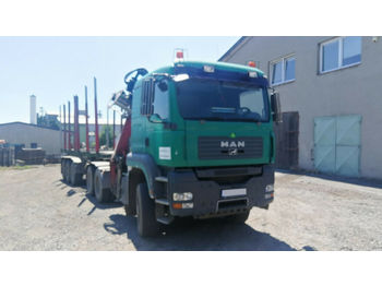 Uitrijwagen, Vrachtwagen MAN TGA 33.440 6X6 BL Holzkran Epsilon +  Anhänger: afbeelding 1
