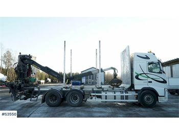 Uitrijwagen VOLVO FH16 Timber Truck with crane and trailer: afbeelding 1
