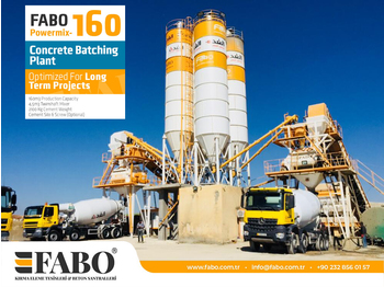 Nieuw Betoncentrale FABO POWERMIX-160 STATIONARY CONCRETE BATCHING PLANT: afbeelding 1