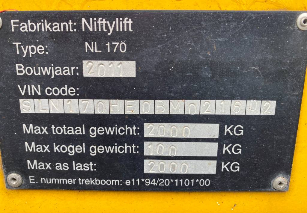 Aanhanger hoogwerker Niftylift 170HE Articulated Electric Towable BoomLift 1710cm: afbeelding 11