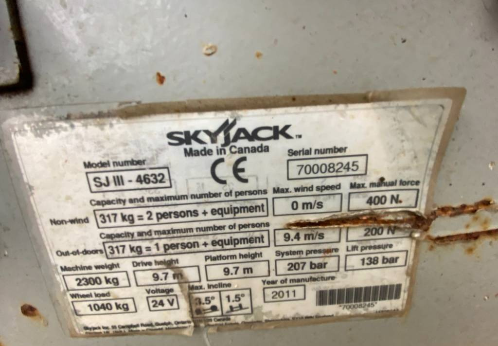 Schaarlift SkyJack SJ4632 Electric Scissor Work Lift 1170cm: afbeelding 10