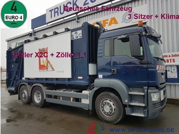 Vuilniswagen voor het vervoer van afval MAN TGS 26.320 Haller X2 + Zöller 1.1 Deutscher LKW: afbeelding 1