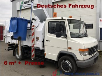 Vuilniswagen voor het vervoer van afval Mercedes-Benz 814 D 6m³Seitenlader*Presse*1.Hand*DeutscherLKW: afbeelding 1
