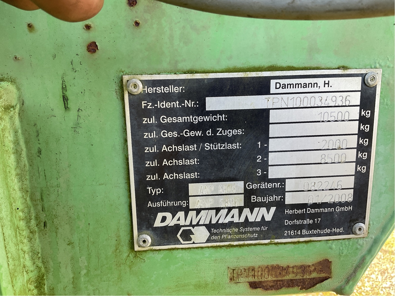 Veldspuit Dammann Classic Feldspritze ANP 6000: afbeelding 2