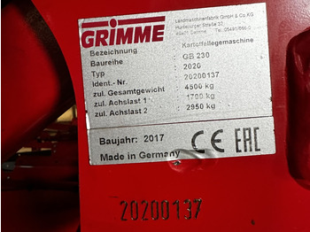 Aardappelpootmachine GRIMME GB-230: afbeelding 2