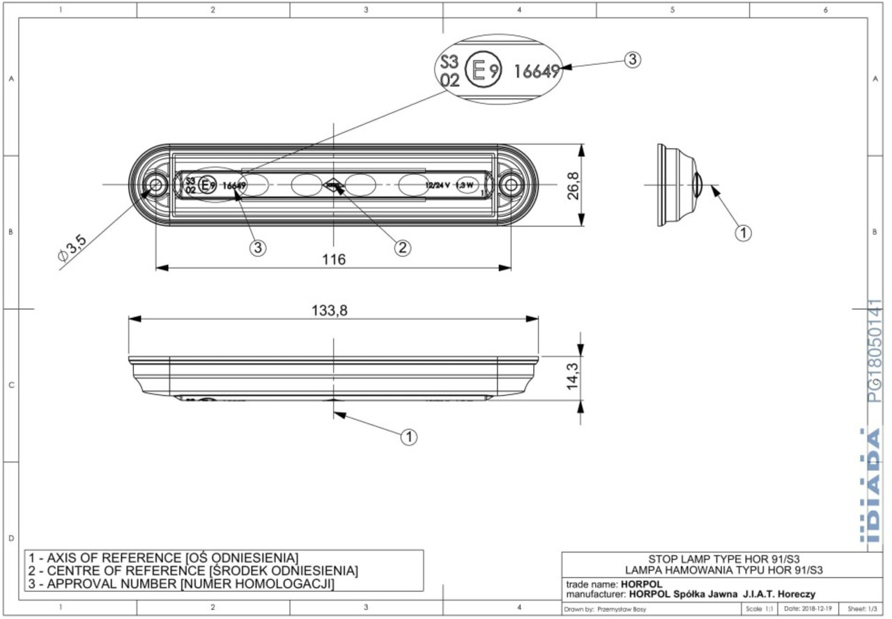 Nieuw Lichten/ Verlichting voor Vrachtwagen Brake lamp, S3. Brake lamp, S3.: afbeelding 3
