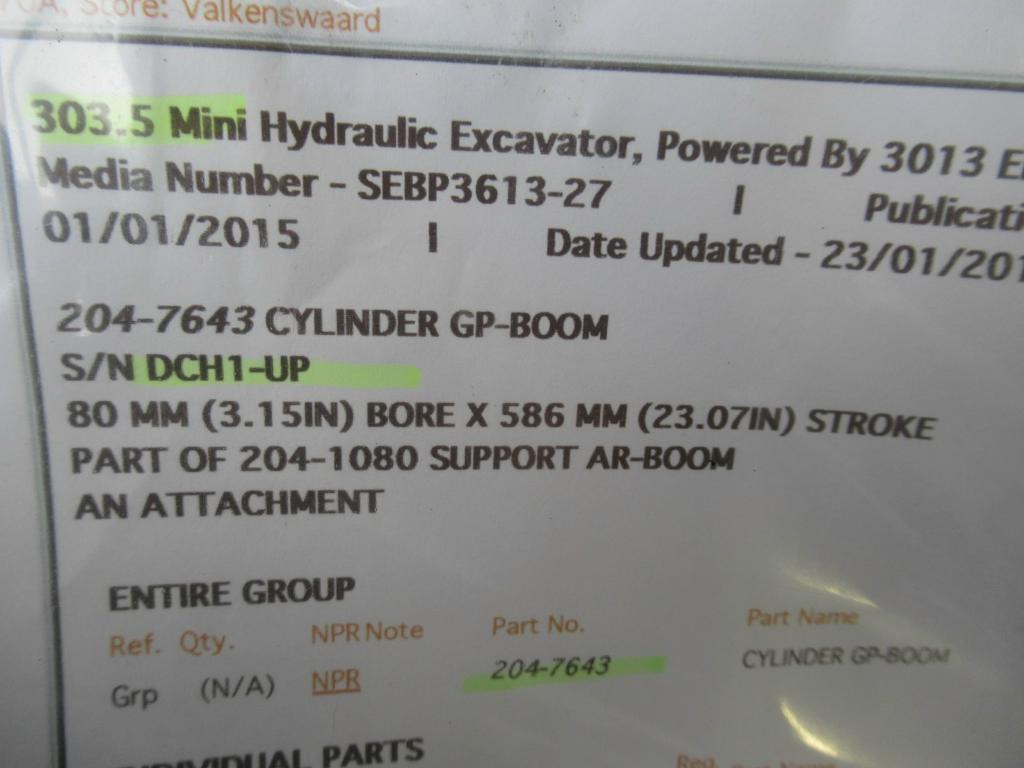 Nieuw Hydraulische cilinder voor Bouwmachine Caterpillar 2047643: afbeelding 7