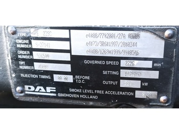 Motor en onderdelen voor Vrachtwagen DAF 2 x  CF 75 310 PE228 C: afbeelding 4