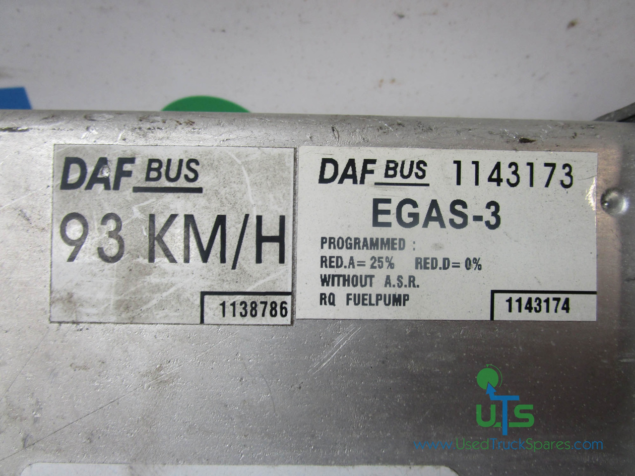 ECU voor Vrachtwagen DAF EGAS THROTTLE CONTROL VDO ECU P/NO 412.413/006/010: afbeelding 2