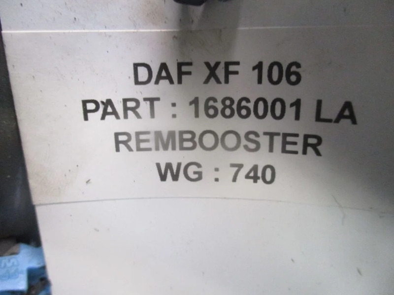 Remcilinder voor Vrachtwagen DAF XF 106 1686001 Rembooster Linksachter EURO 6: afbeelding 7