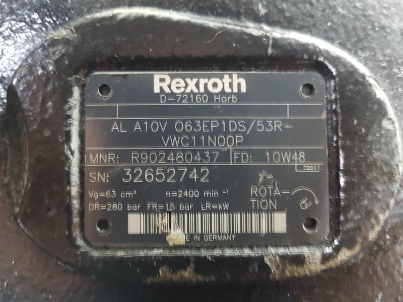 Hydraulica Rexroth ALA10VO63EP1DS/53R - Load sensing pump: afbeelding 4
