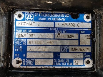 Versnellingsbak voor Vrachtwagen ZF Ecomat 2 5HP-502C: afbeelding 4