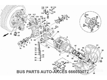 Nieuw Ophanging voor Bus front suspension top  Setra 215, 315, 317,319 Mercedes Integro: afbeelding 2