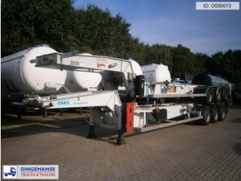 Asca 3-axle tank container trailer 20 ft. ADR/GGVS - Containertransporter/ Wissellaadbak oplegger