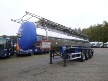 Tankoplegger voor het vervoer van chemicaliën Feldbinder Chemical tank inox 18.5 m3 / 1 comp: afbeelding 1