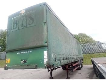 Huif oplegger Crane Fruehauf Twin Axle Curtainsider Trailer