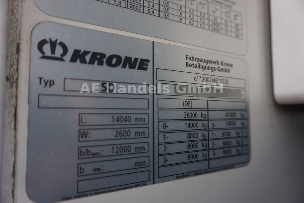 Koelwagen oplegger Krone SD *+-30°/Vector-1550/Doppelstock/Palettenkasten: afbeelding 11