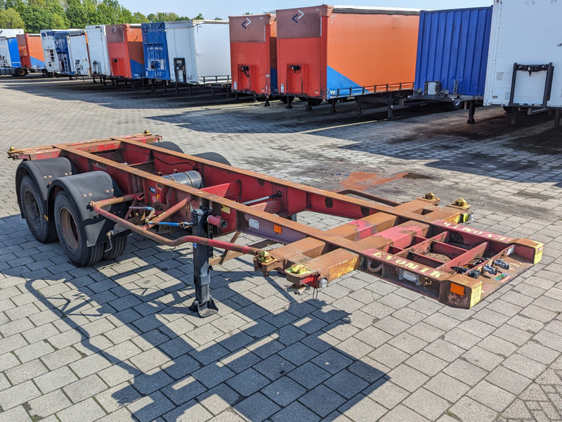 Containertransporter/ Wissellaadbak oplegger Krone SZC 20FT - 2-Assen ROR - STEEL Suspension - DOUBLE tires - DrumBrakes (O1869): afbeelding 3