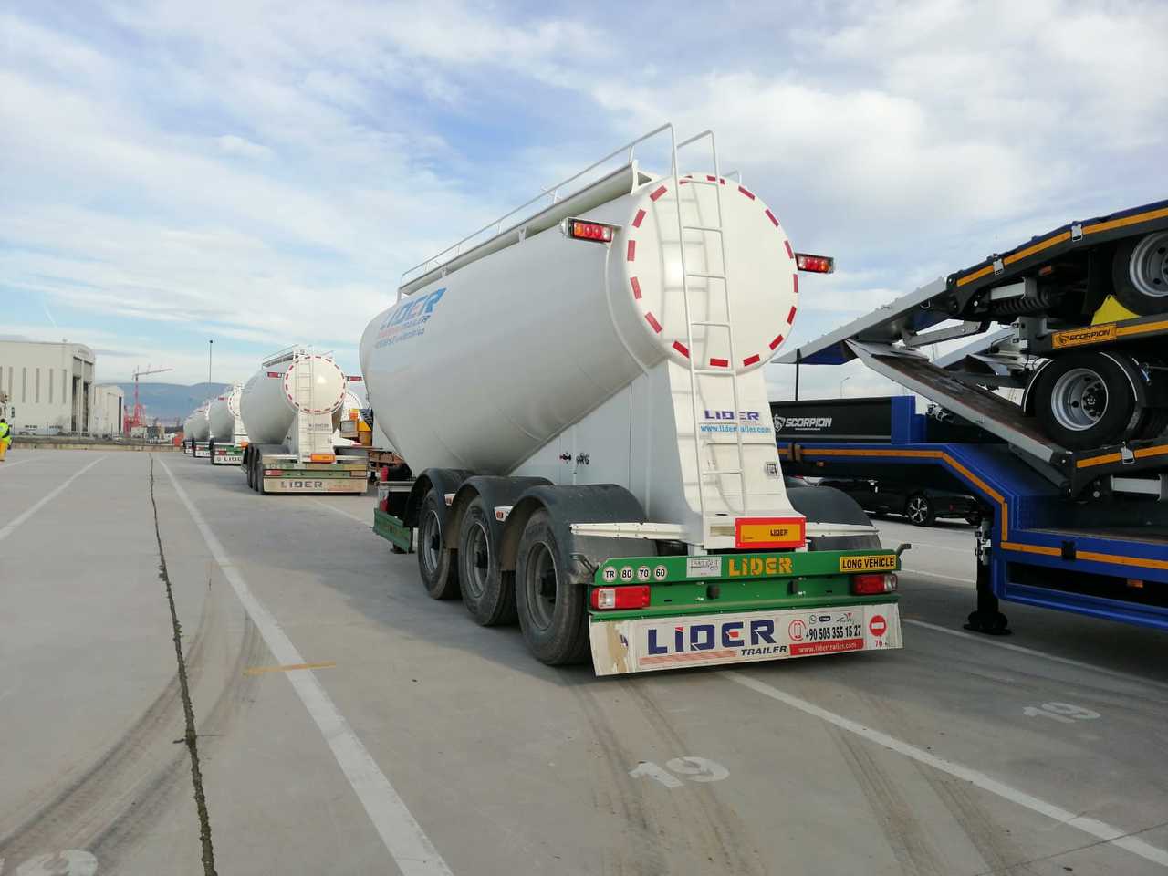 Nieuw Tankoplegger voor het vervoer van cement LIDER 2023 MODEL NEW CEMENT TANKER: afbeelding 19