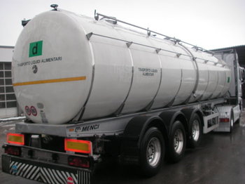 Tankoplegger voor het vervoer van melk Menci Santi 3 Kammer Isoliert 31.000L: afbeelding 1