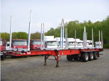 Dennison 3-axle wood trailer 13.6 m - Open bak met boorden oplegger