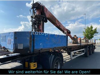 Kotschenreuther SL 270/3L Auflieger Plattform mit Kran Greifer  - Open bak met boorden oplegger