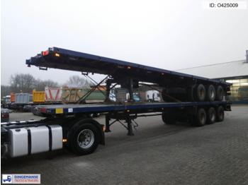 Traylona 3-axle platform trailer 59000KG / Extendable 21.5M - Open bak met boorden oplegger