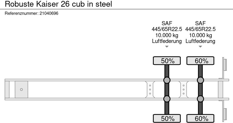 Kipper oplegger Robuste Kaiser 26 cub in steel: afbeelding 10