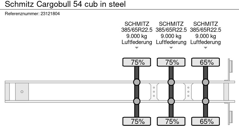 Kipper oplegger Schmitz Cargobull 54 cub in steel: afbeelding 13