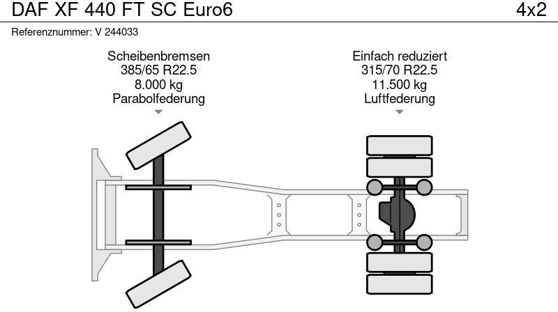 Trekker DAF XF 440 FT SC Euro6: afbeelding 10