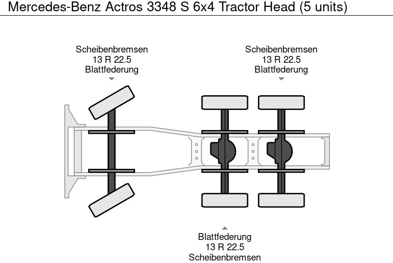 Nieuw Trekker Mercedes-Benz Actros 3348 S 6x4 Tractor Head (5 units): afbeelding 15