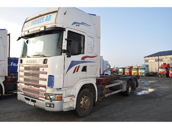 Containertransporter/ Wissellaadbak vrachtwagen SCANIA 124