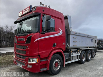 Kipper vrachtwagen 2019 Scania R580 8x4 tridem med navreduskjon: afbeelding 1