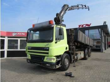 Containertransporter/ Wissellaadbak vrachtwagen DAF CF 6X2 HIAB CRANE + CONTAINER SYSTEM: afbeelding 1
