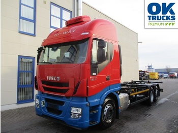 Containertransporter/ Wissellaadbak vrachtwagen IVECO Stralis AS260S46Y/FPCM Euro6 Intarder Klima AHK ZV: afbeelding 1