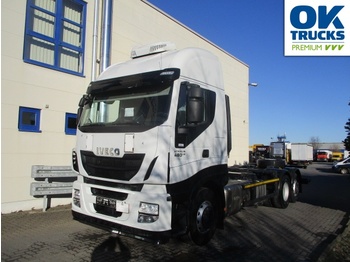 Containertransporter/ Wissellaadbak vrachtwagen IVECO Stralis AS260S48Y/FPCM Euro6 Intarder Klima AHK ZV: afbeelding 1