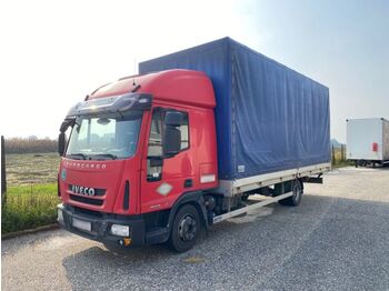Schuifzeilen vrachtwagen Iveco EuroCargo ML75E18, 6.6m Pritsche + Plane: afbeelding 1