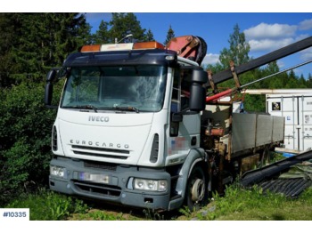 Vrachtwagen met open laadbak, Kraanwagen Iveco Eurocargo: afbeelding 1