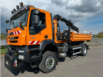 Iveco Trakker 330 EEV 4x4  Abroller + Kran Hydraulik +  - Haakarmsysteem vrachtwagen: afbeelding 1